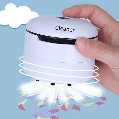 Mini Aspirator De Birou, Cleaner, Functionare Pe Baterii, Usor De Curatat, Rapid, Putere Mare, Silentios, Alb