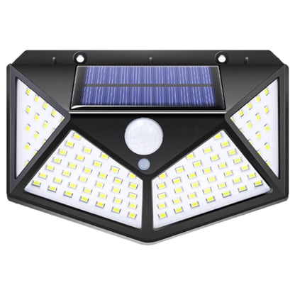 Oferta 2+2 CADOU: Lampi Solare 100 LED, Ultra Luminoase, Panou Solar Integrat, Rezistente La Apa, Senzor de Miscare si de Lumina