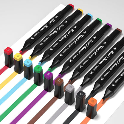 Set 48 Carioci Profesionale, Colorate, Cu 2 Capete, Cerneala Premium, Geanta De Depozitare Inclusa